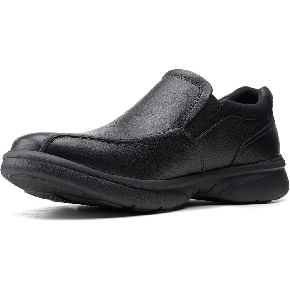 imageClarks Mens Bradley StepBlack Tumbled Leather