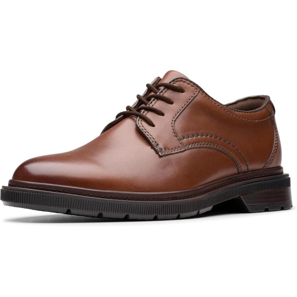 imageClarks Mens Burchill DerbyDark Tan Leather