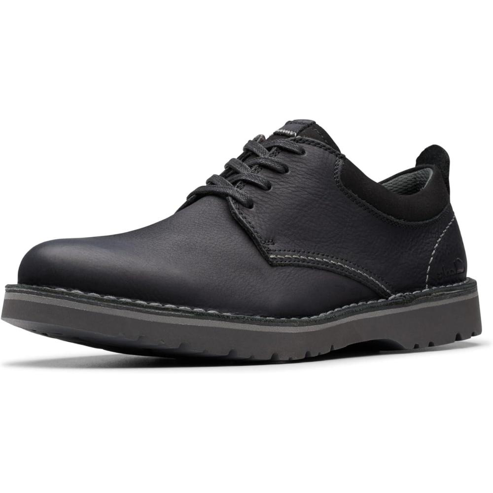 imageClarks Mens Eastridge Low OxfordsBlack Leather