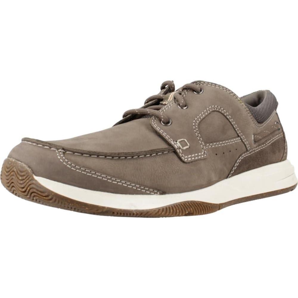 imageClarks Mens Sailview Lace LoafersNubuck Taupe