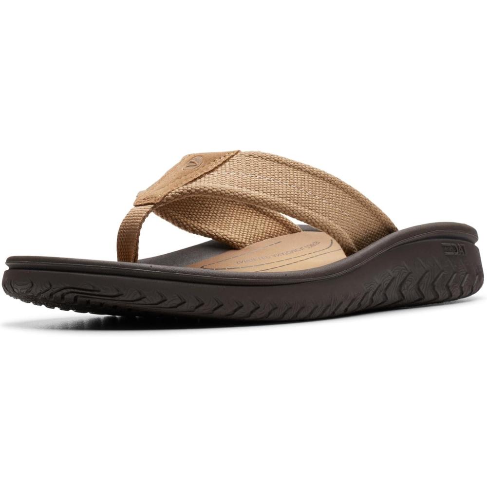 imageClarks Mens Slide FlipFlopDesert Textile