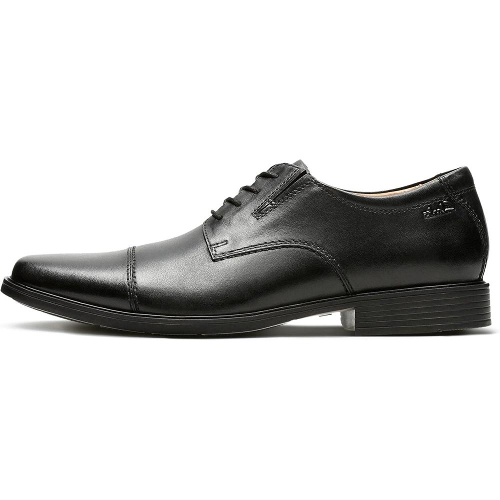 imageClarks Mens Tilden Cap Oxford ShoesBlack Leather