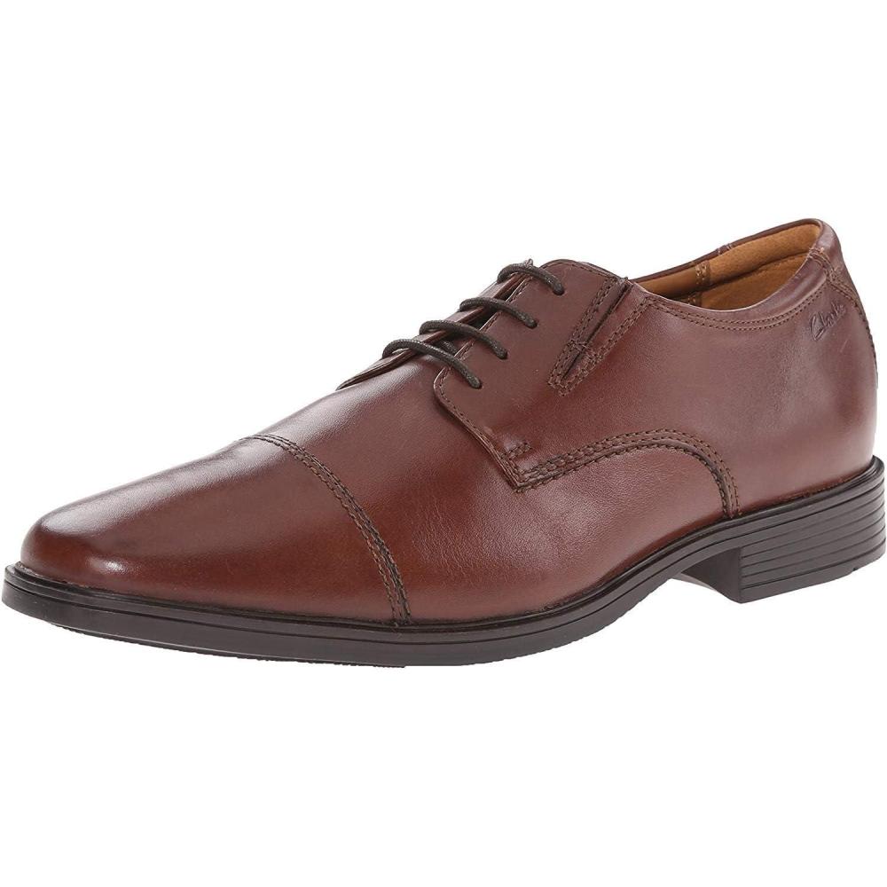 imageClarks Mens Tilden Cap Oxford ShoesBrown Leather