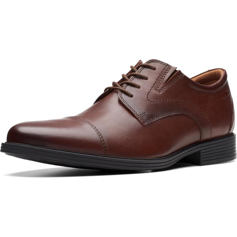 imageClarks Mens Whiddon Cap Oxford ShoesMahogany Leather