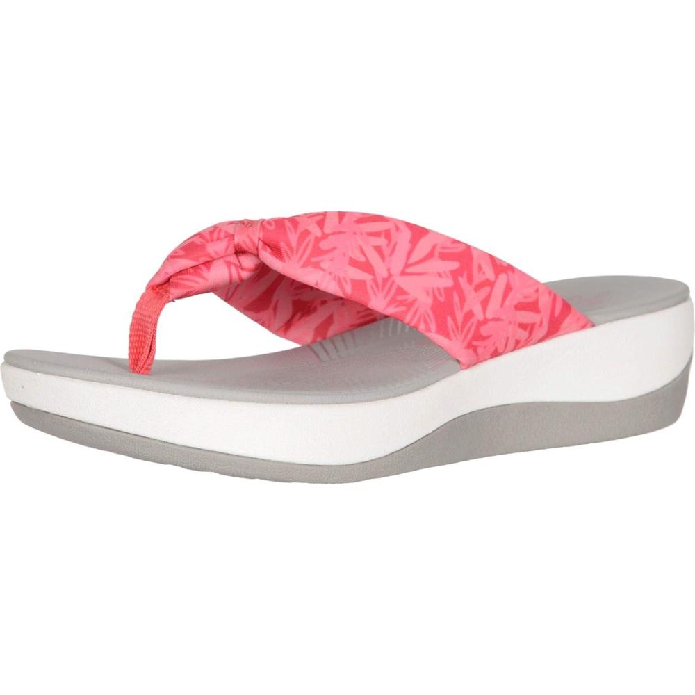 imageClarks Womens Arla Glison Flip FlopBerry Pink Floral Textile