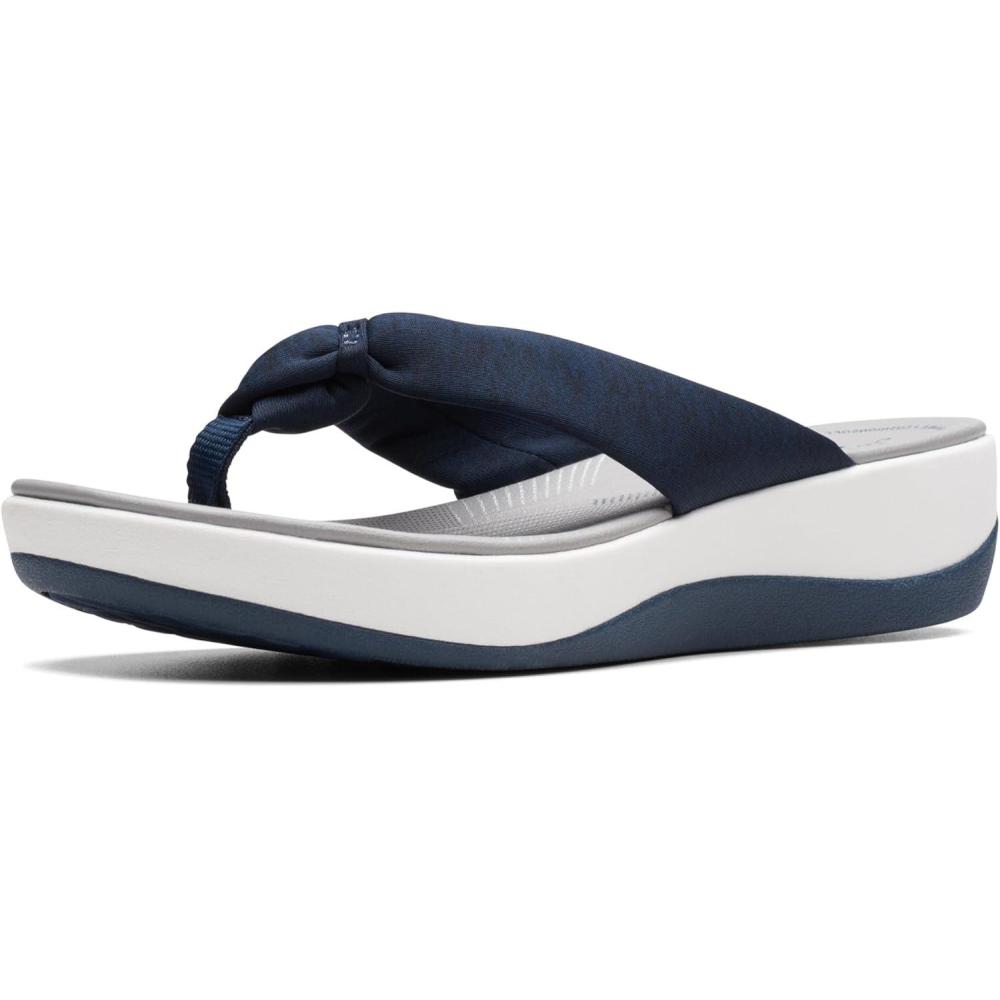 imageClarks Womens Arla Glison Flip FlopBlue Fabric