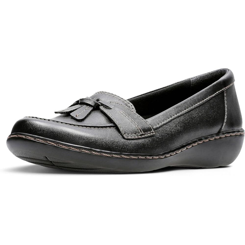 imageClarks Womens Ashland Bubble Slip On LoafersBlack