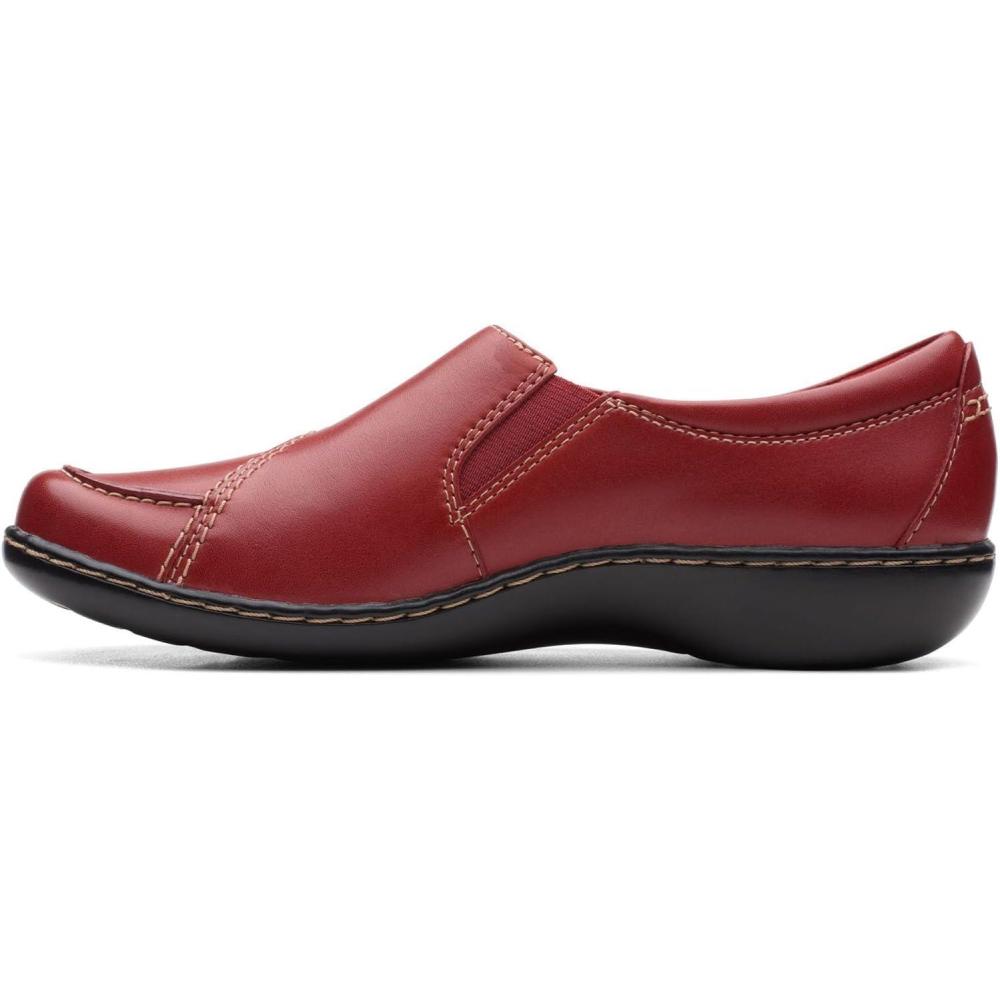 imageClarks Womens Ashland Lane Q LoafersRed Leather