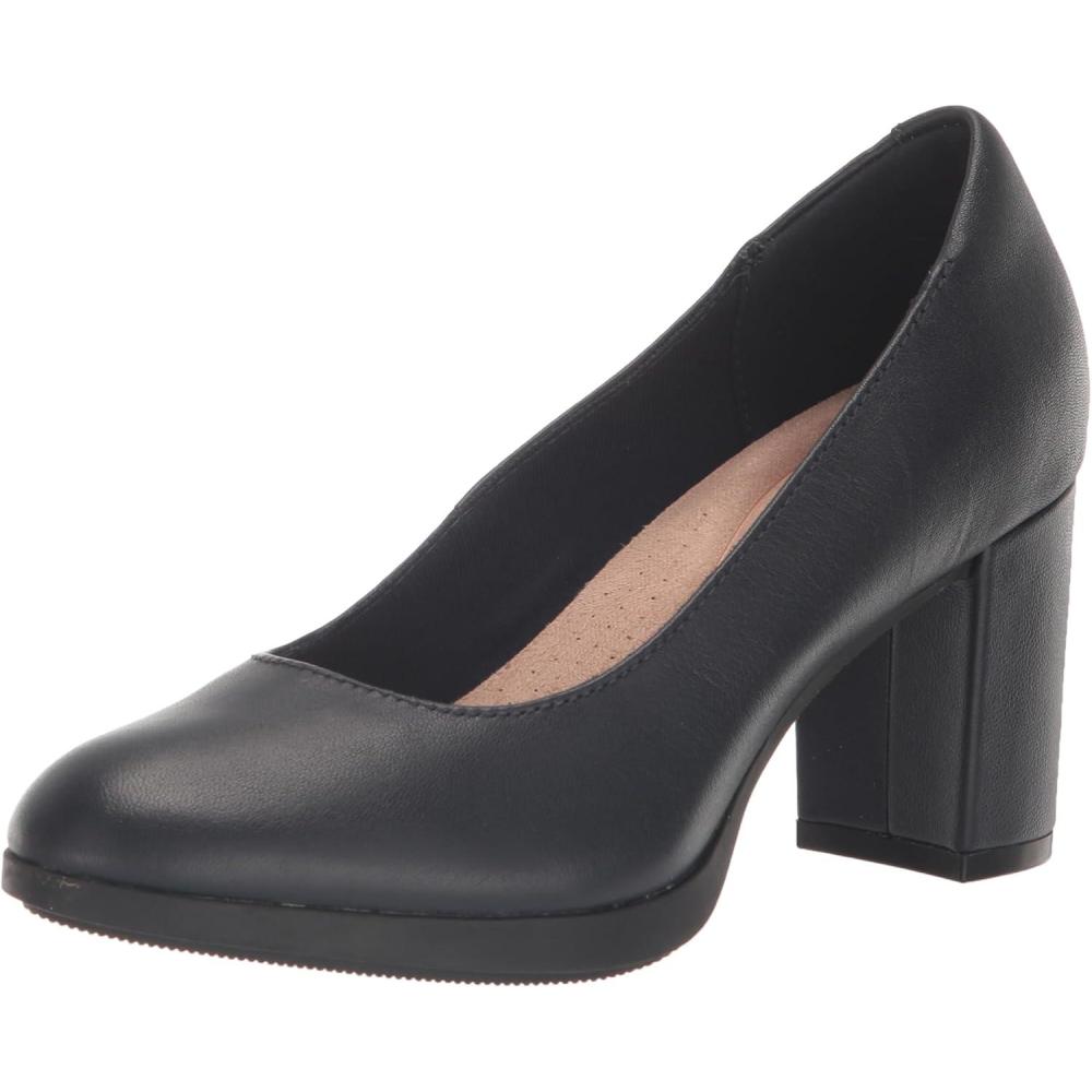 imageClarks Womens Bayla Skip PumpNavy Leather