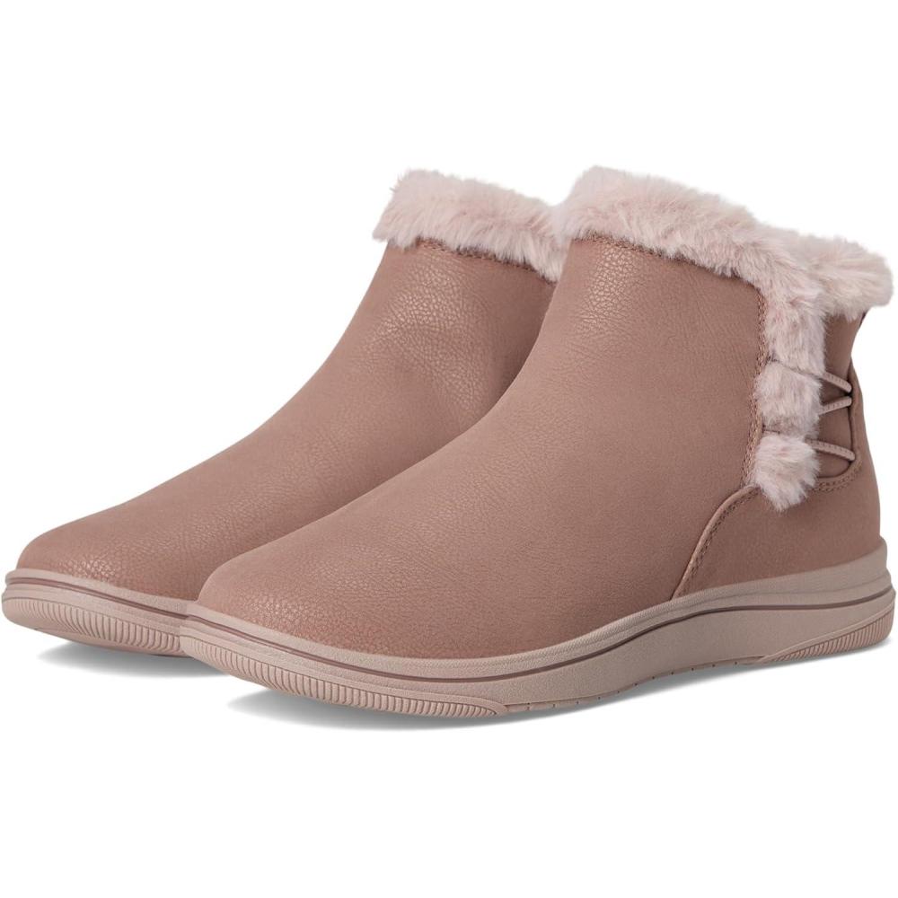 imageClarks Womens Breeze Fur Ankle BootsMauve Combi