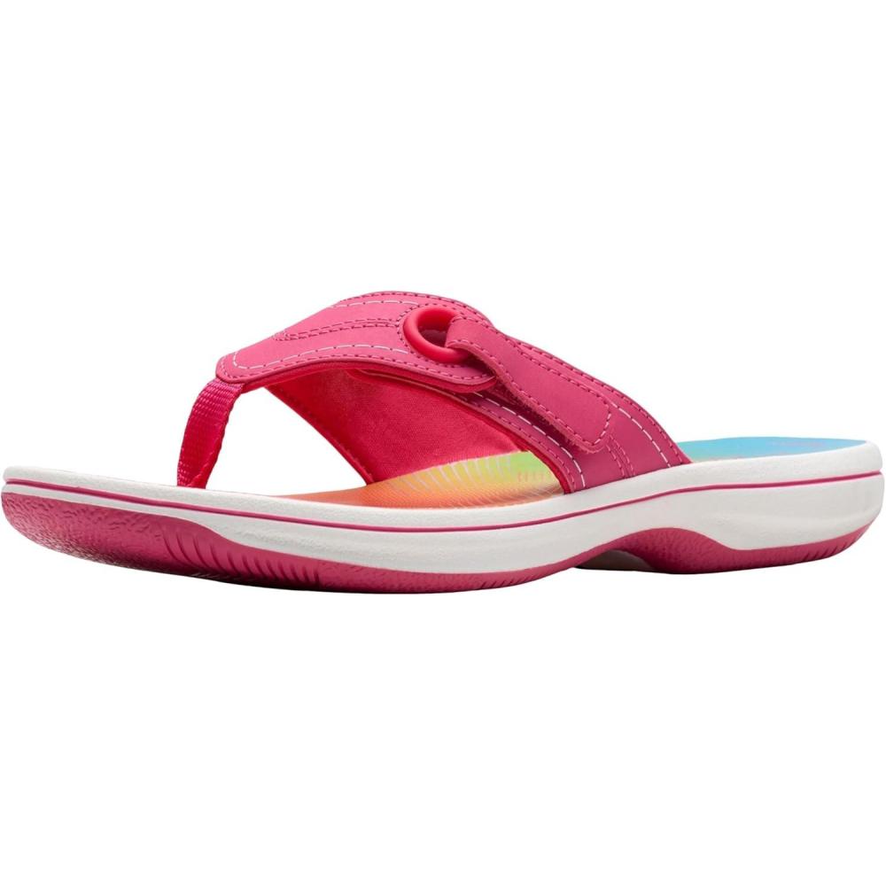 imageClarks Womens Breeze Reyna Cloudsteppers FlipFlopBright Pink Ombre Synthetic