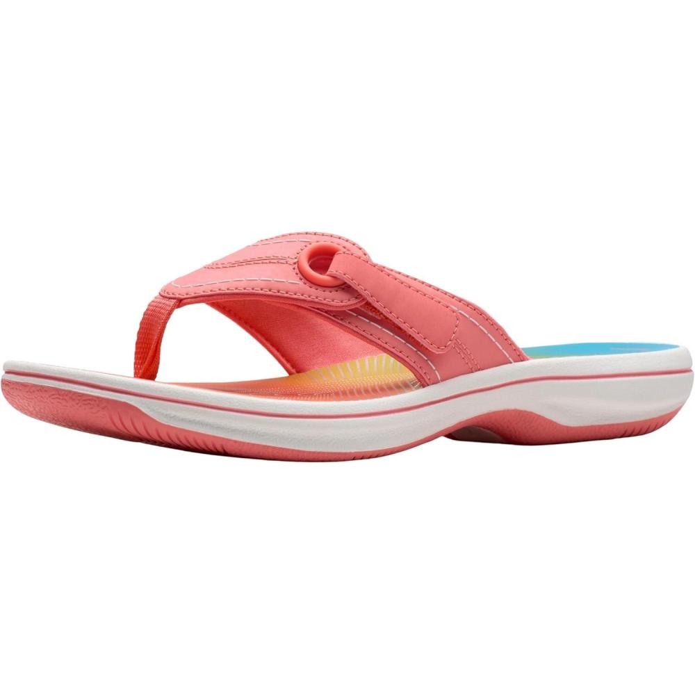 imageClarks Womens Breeze Reyna Cloudsteppers FlipFlopCoral Ombre Synthetic