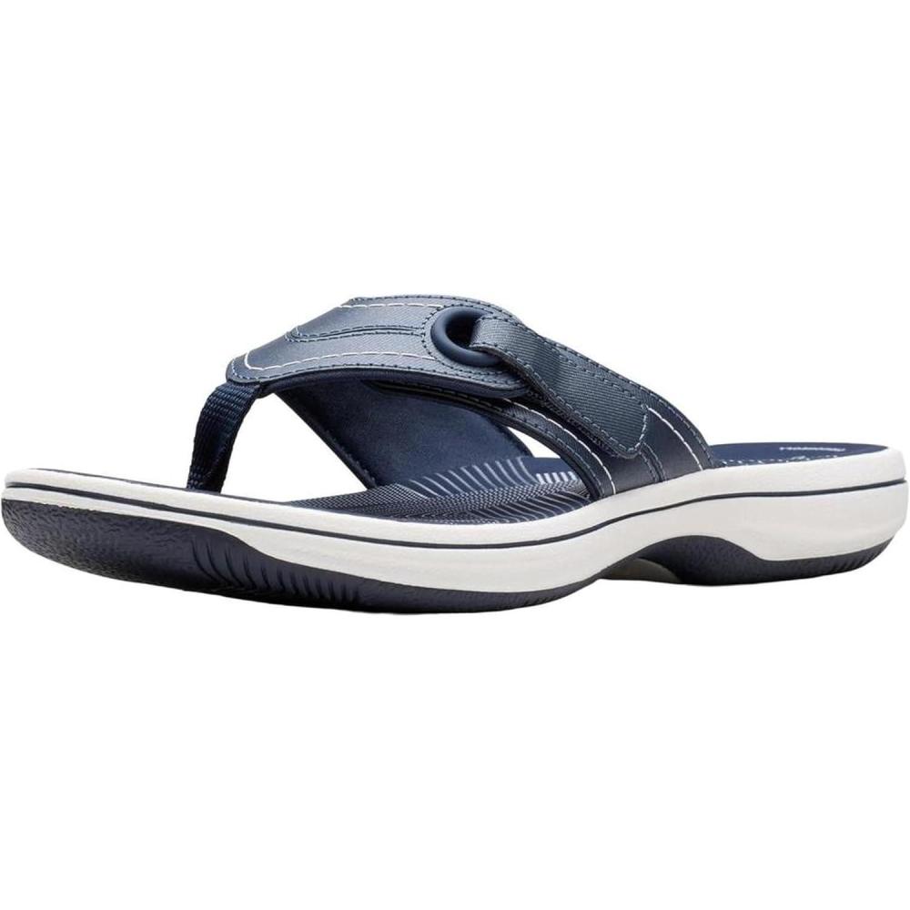 imageClarks Womens Breeze Reyna Cloudsteppers FlipFlopNavy Synthetic
