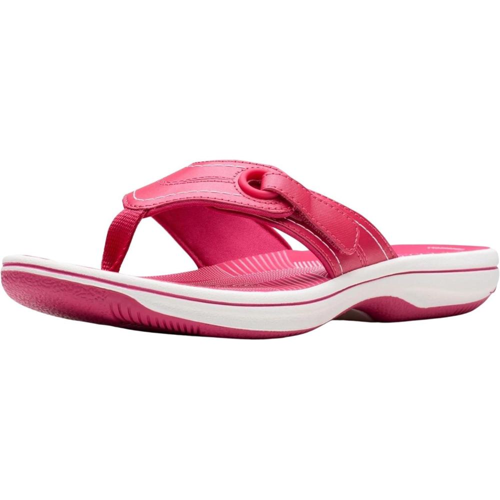 imageClarks Womens Breeze Reyna Cloudsteppers FlipFlopRaspberry Synthetic