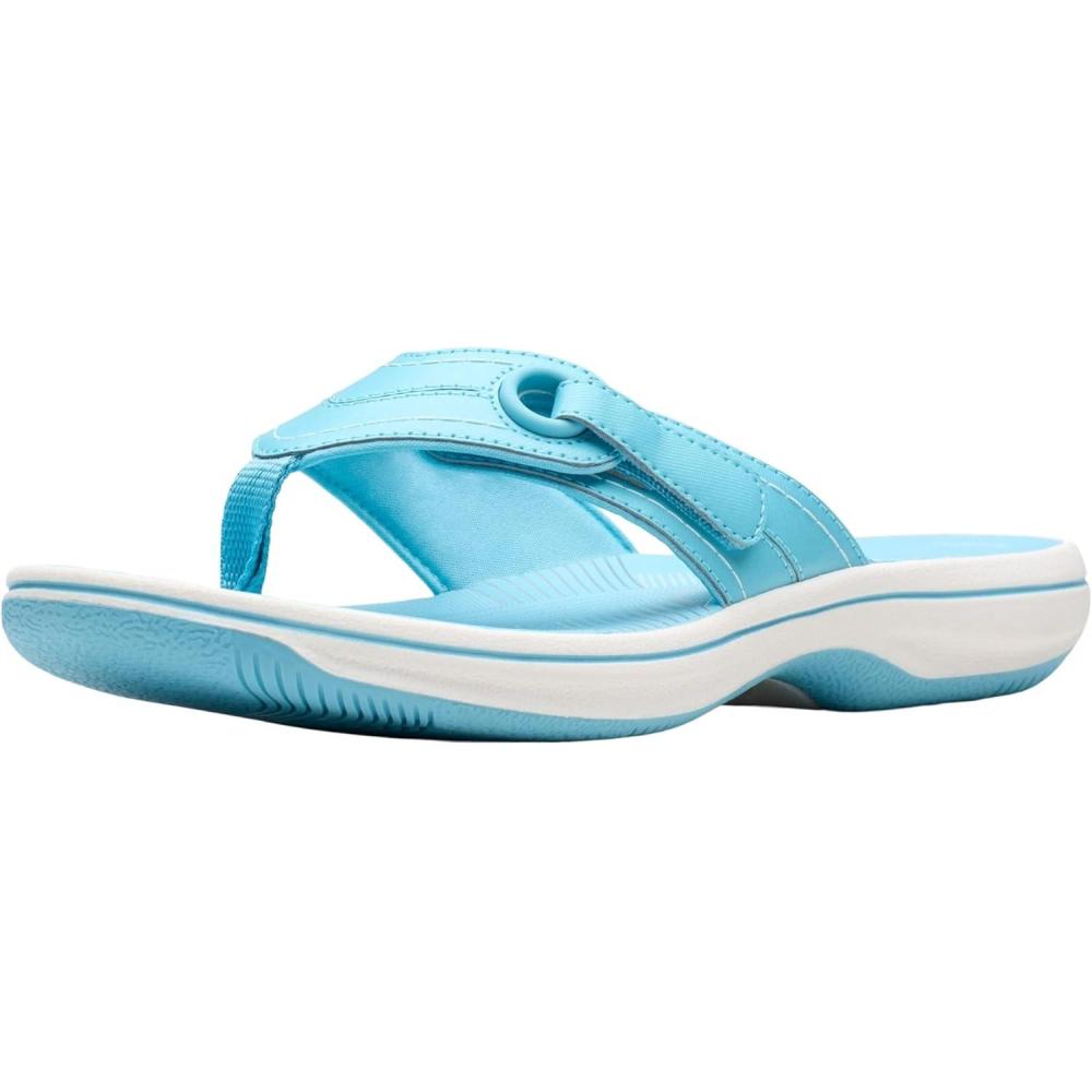 imageClarks Womens Breeze Reyna Cloudsteppers FlipFlopSky Blue Synthetic