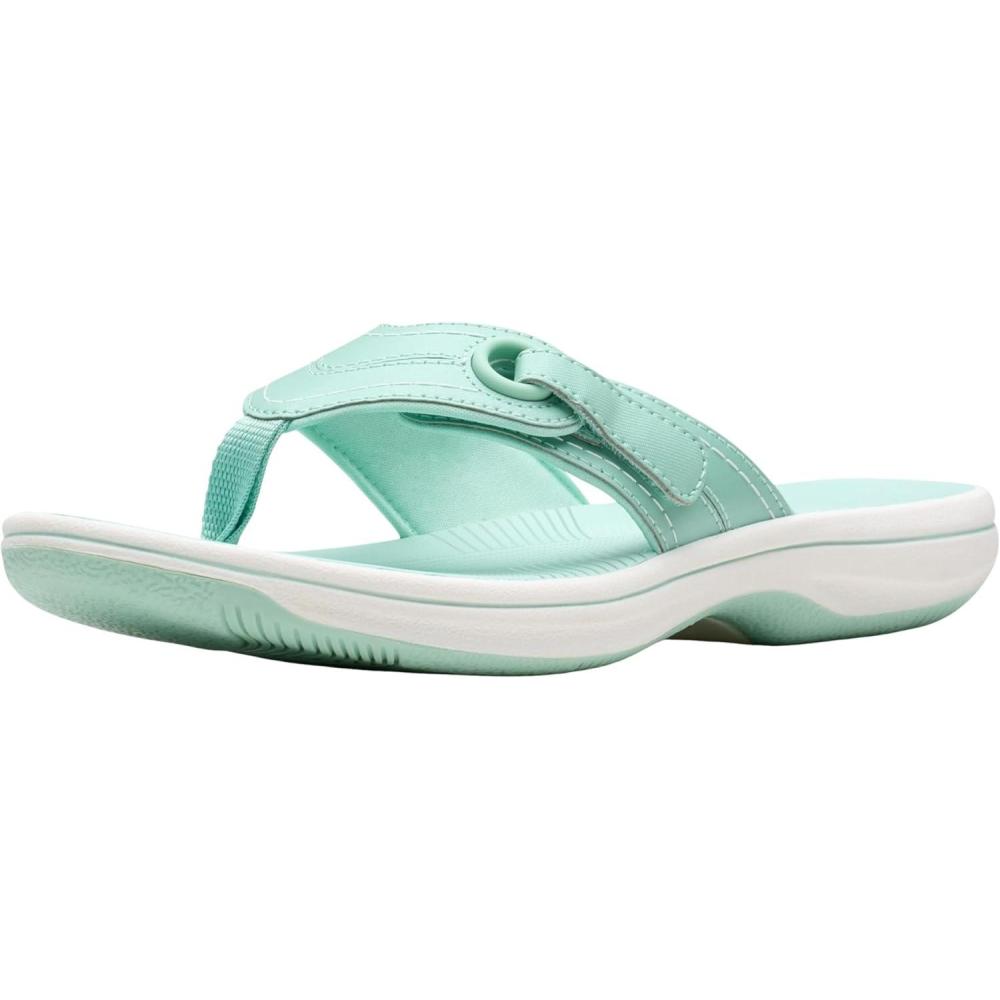 imageClarks Womens Breeze Reyna Cloudsteppers FlipFlopTurquoise Synthetic