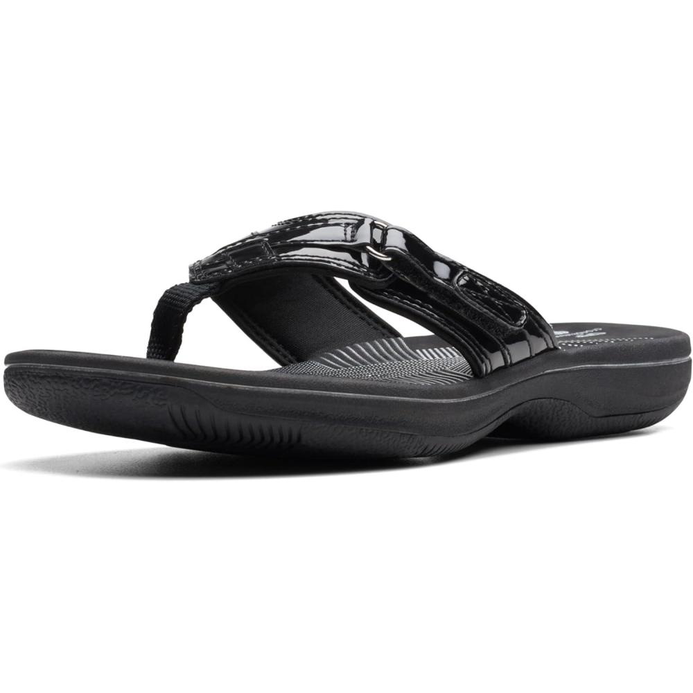 imageClarks Womens Breeze Sea FlipFlopBlack Patent
