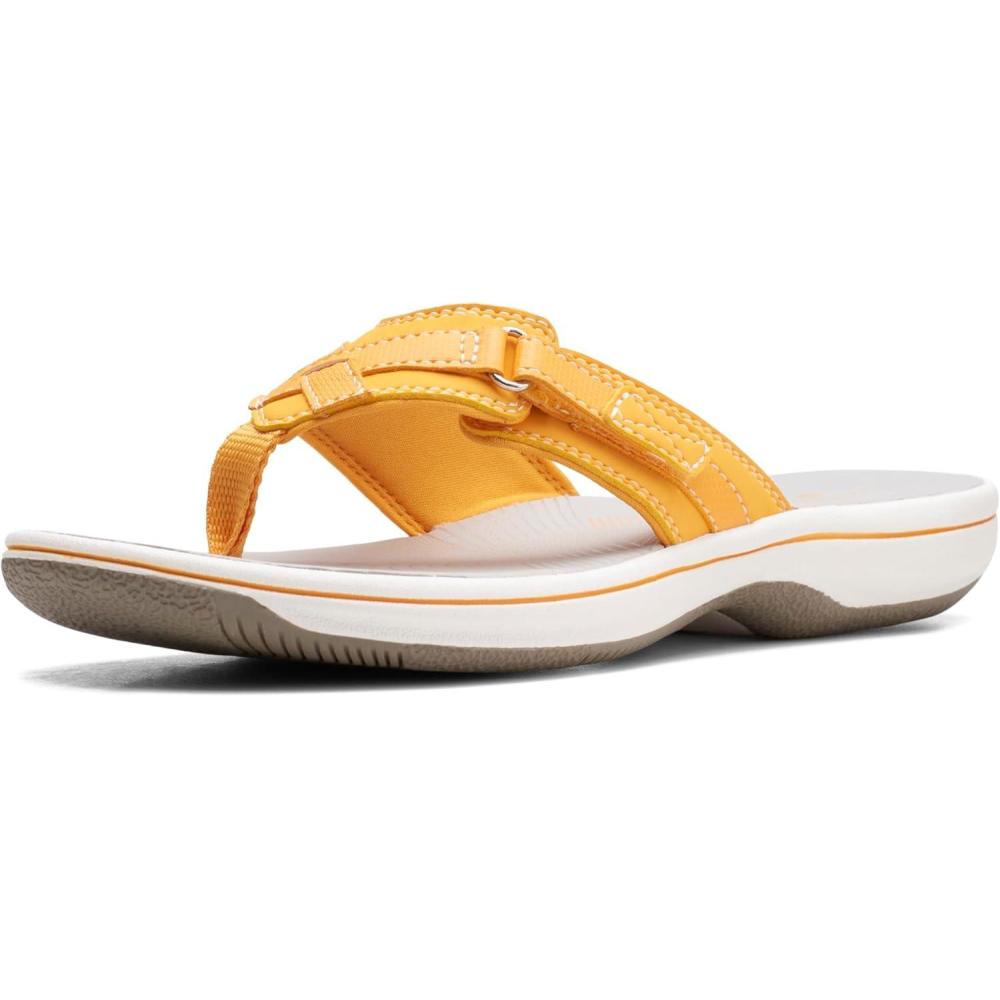 imageClarks Womens Breeze Sea FlipFlopBurnt Yellow Synthetic