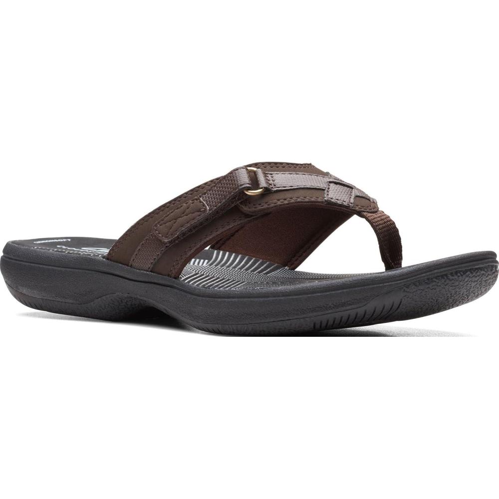 imageClarks Womens Breeze Sea FlipFlopDark Brown