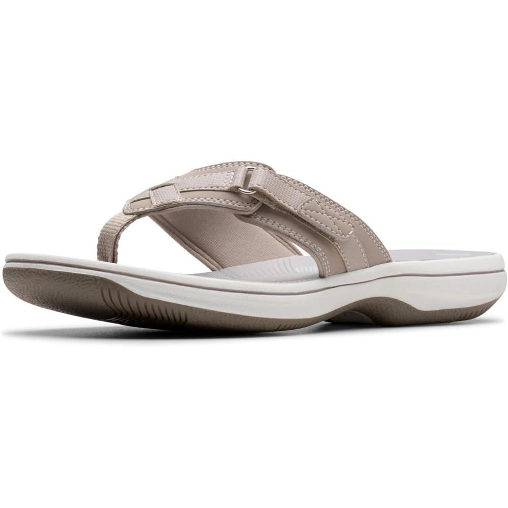 imageClarks Womens Breeze Sea FlipFlopLight Taupe Synthetic
