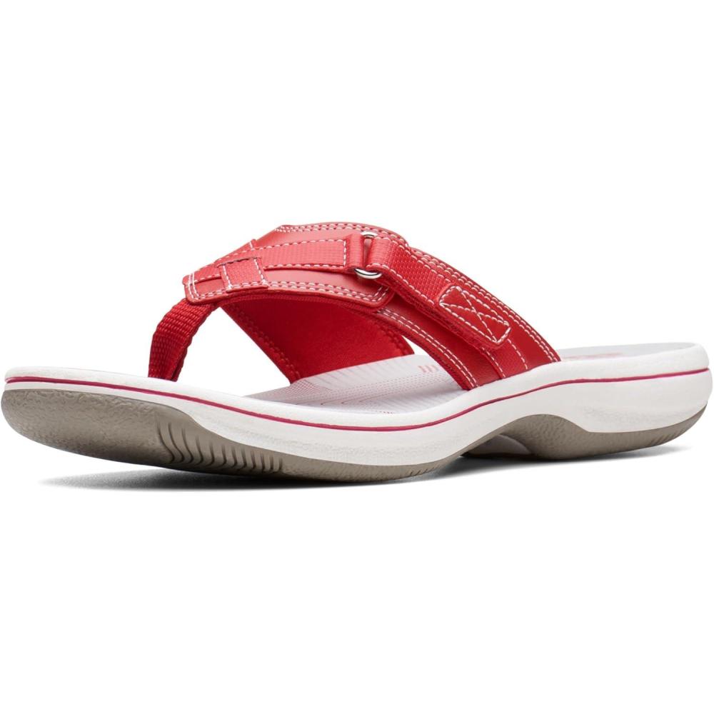 imageClarks Womens Breeze Sea FlipFlopRed Synthetic