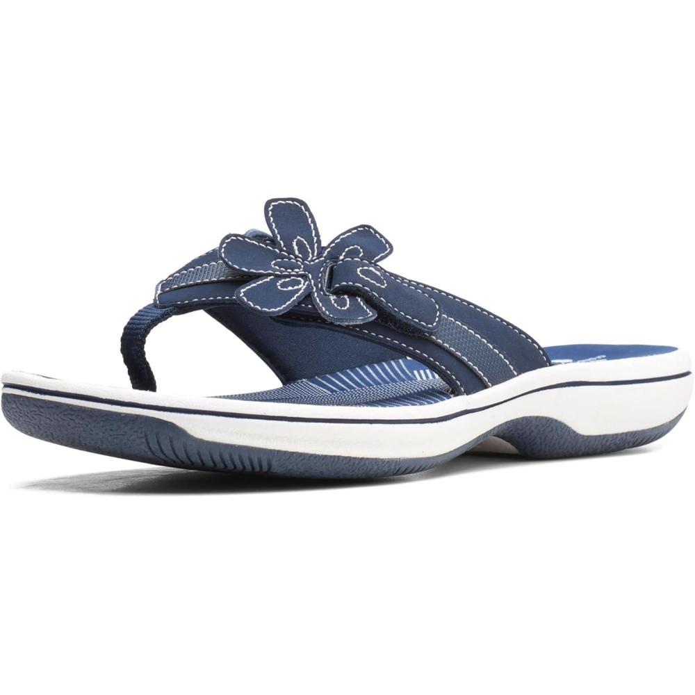imageClarks Womens Brinkley Flora Cloudsteppers FlipFlopsNavy