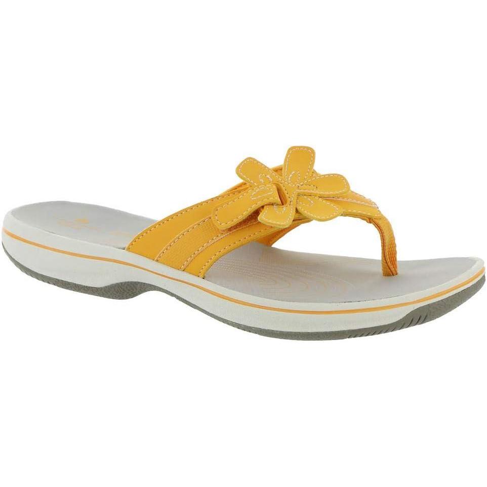 imageClarks Womens Brinkley Flora Cloudsteppers FlipFlopsYellow