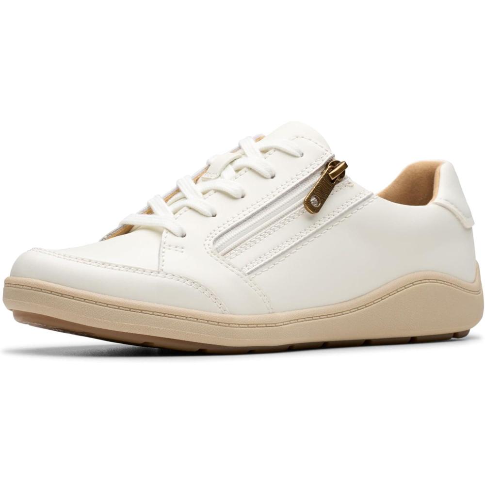 imageClarks Womens Bryianne Bayla SneakerOffwhite Leather