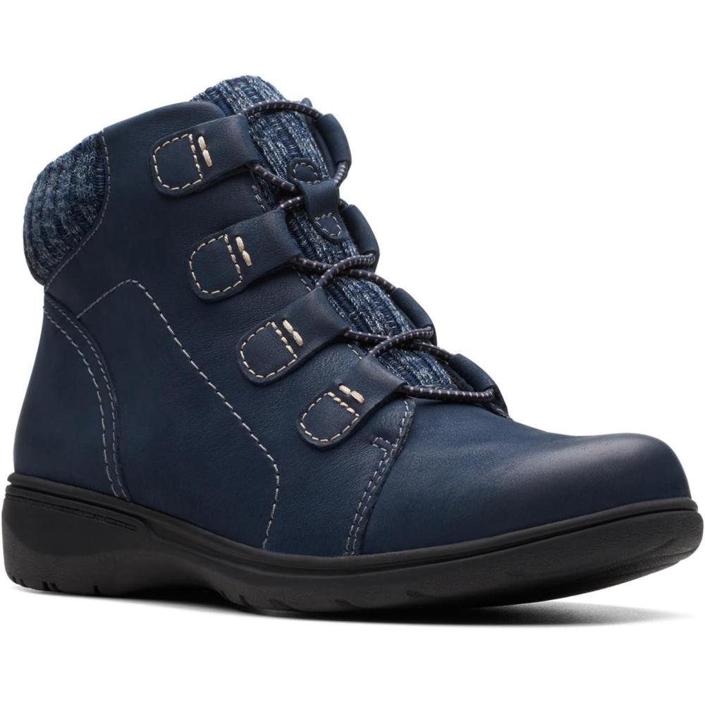 imageClarks Womens Carleigh Jade Ankle BootsNavy Nubuck