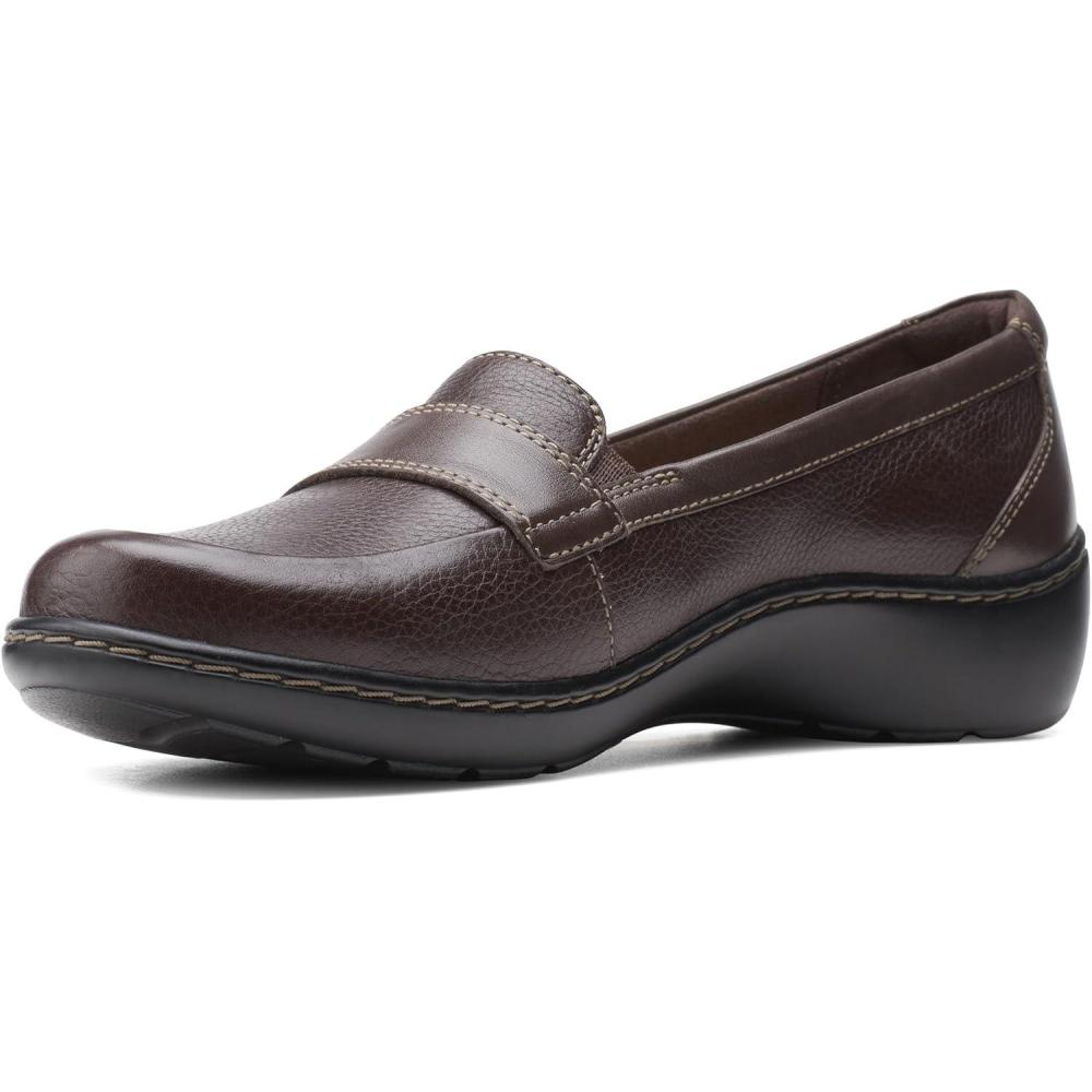 imageClarks Womens Cora DaisyDark Brown Tumbled Leather