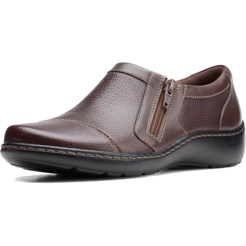 imageClarks Womens Cora GinyDark Brown Tumbled