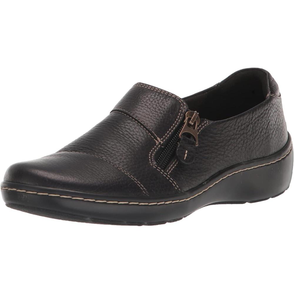 imageClarks Womens Cora Harbor LoafersBlack Leather