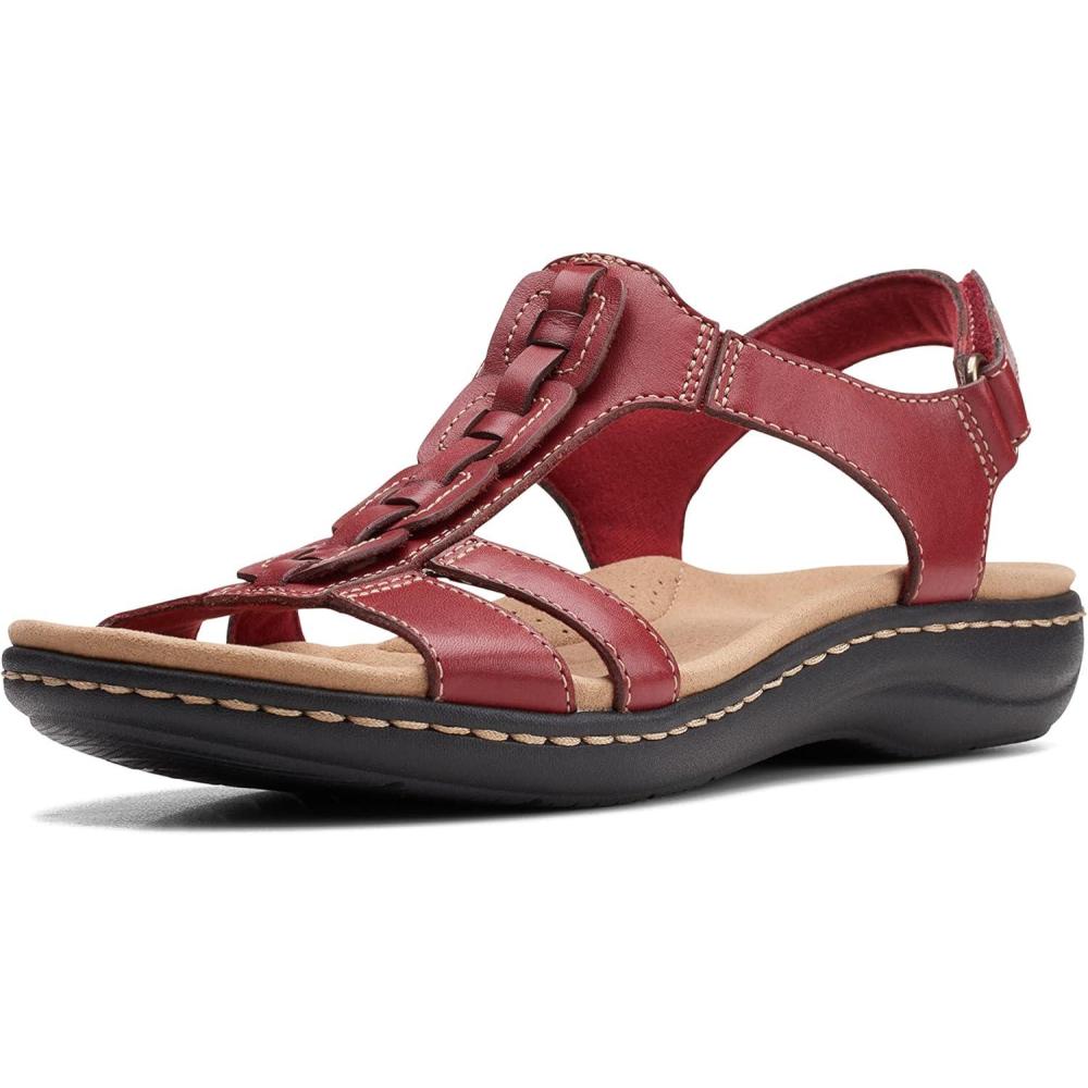 imageClarks Womens Laurieann Kay SandalsRed Leather
