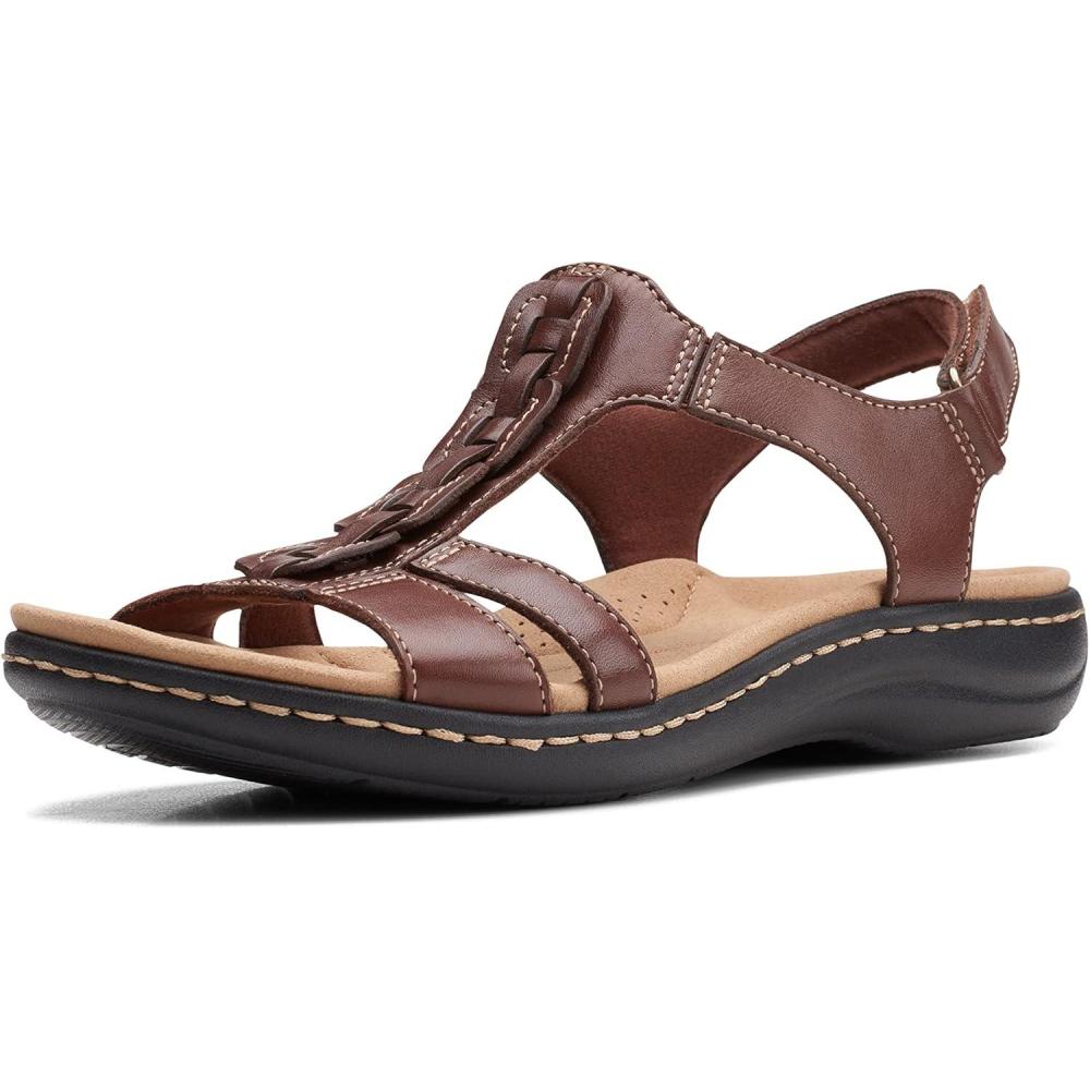 imageClarks Womens Laurieann Kay SandalsTan Leather