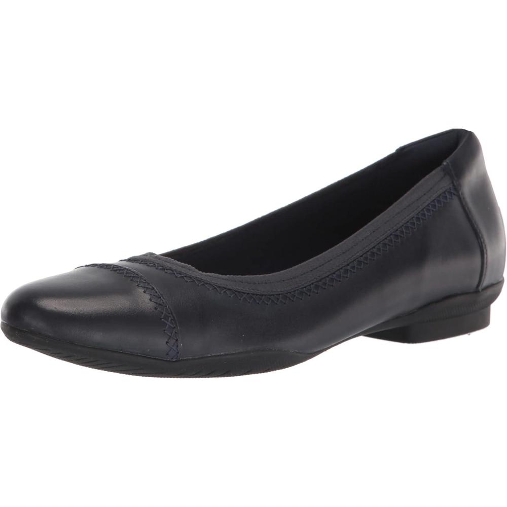 imageClarks Womens Sara Ballet FlatNavy Leather