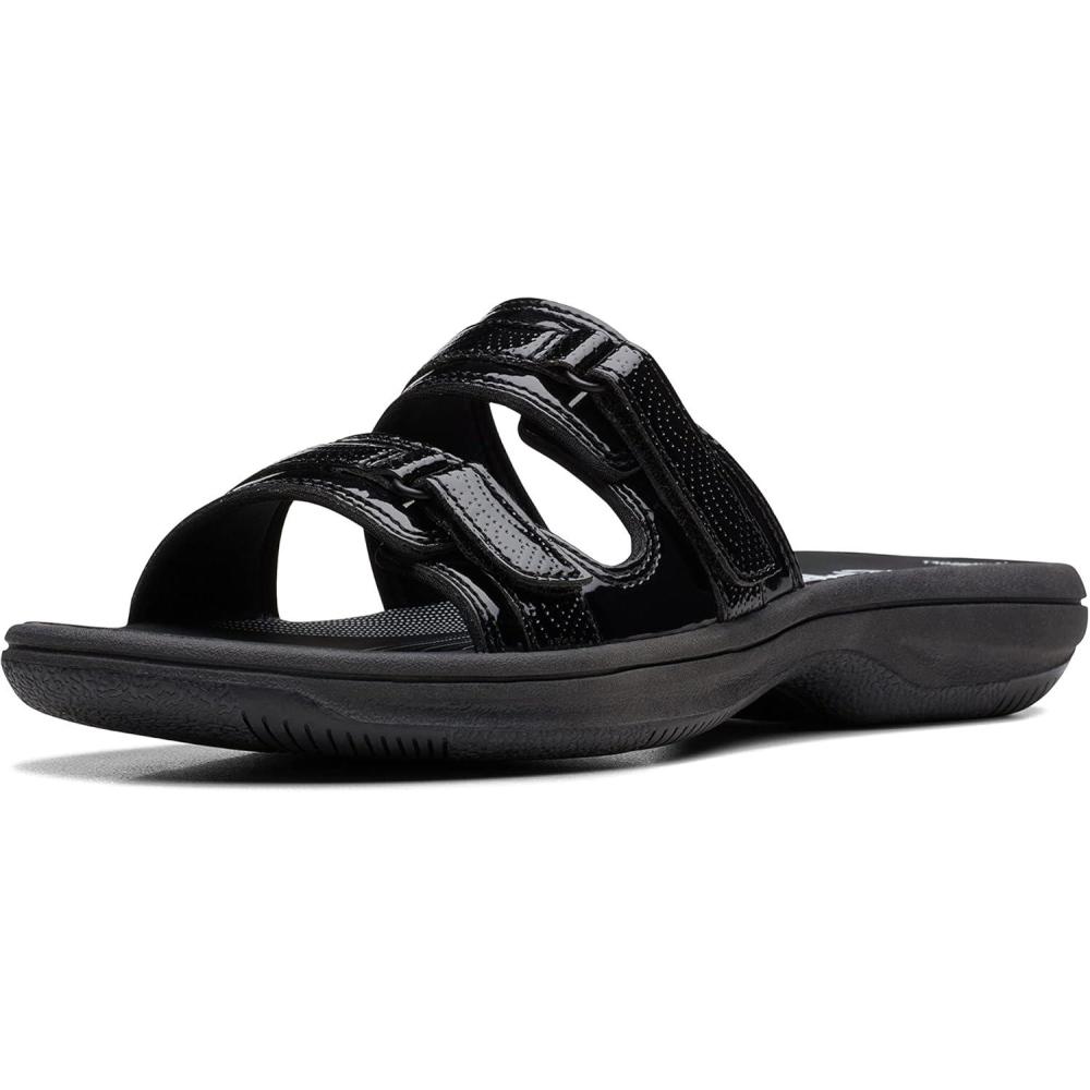 imageClarks womens Breeze PiperSlide SandalBlack Patent