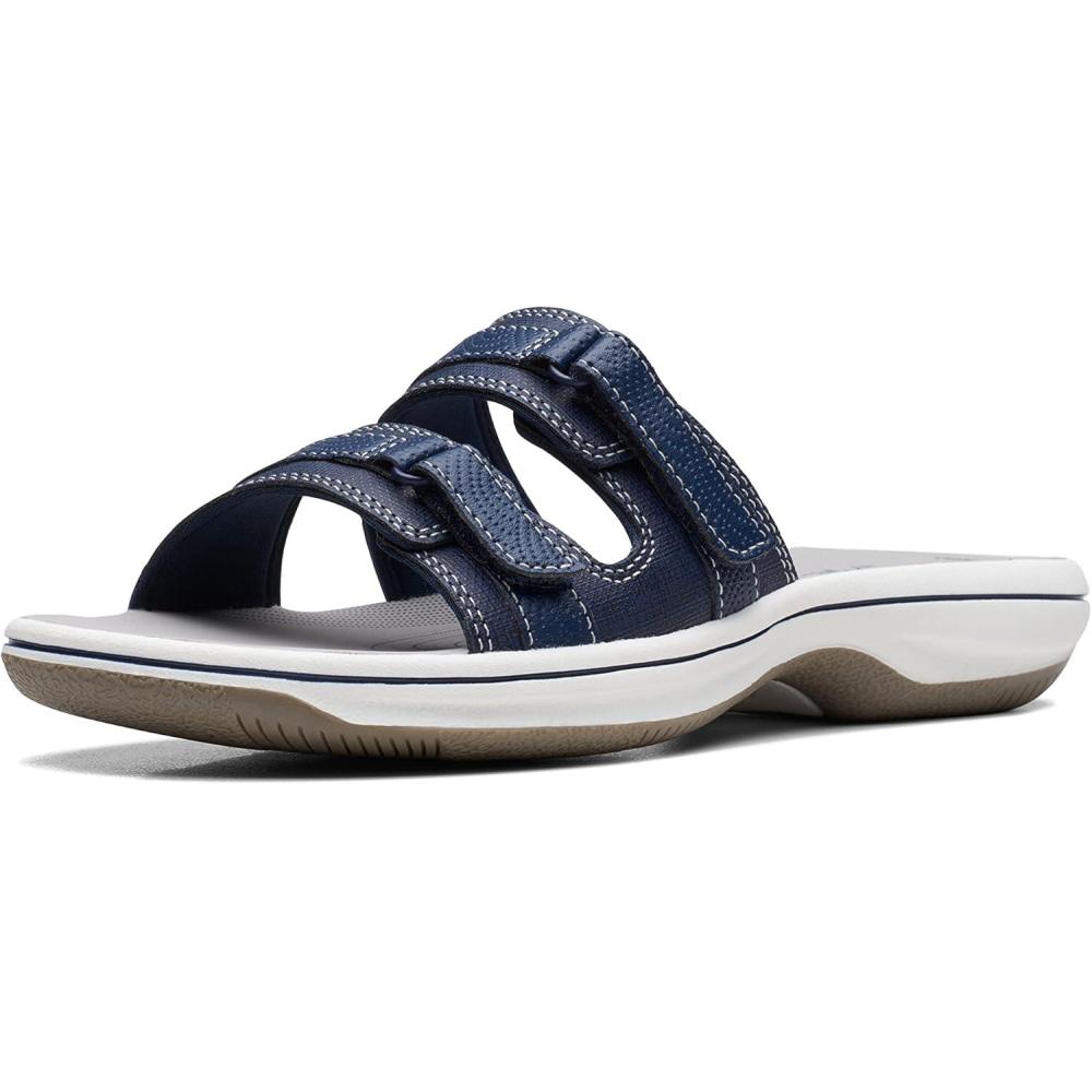 imageClarks womens Breeze PiperSlide SandalNavy