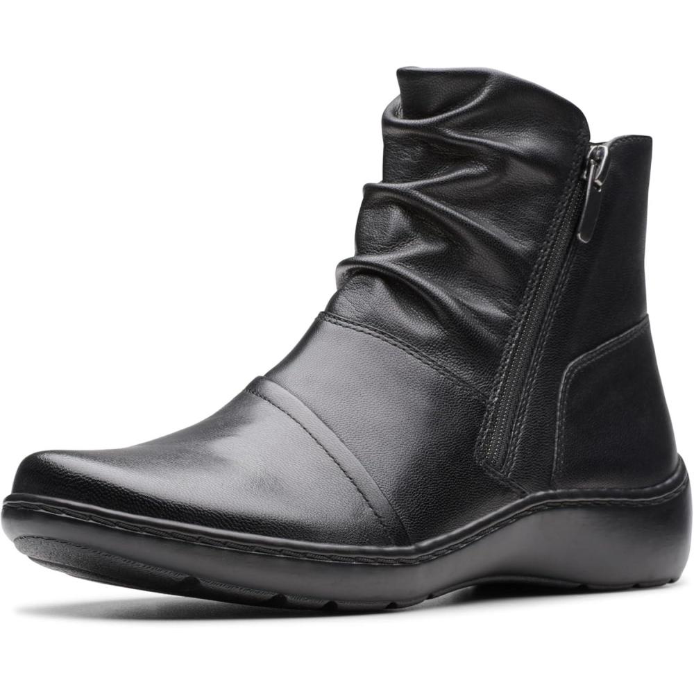 imageClarks womens Cora PaceBlack Leather