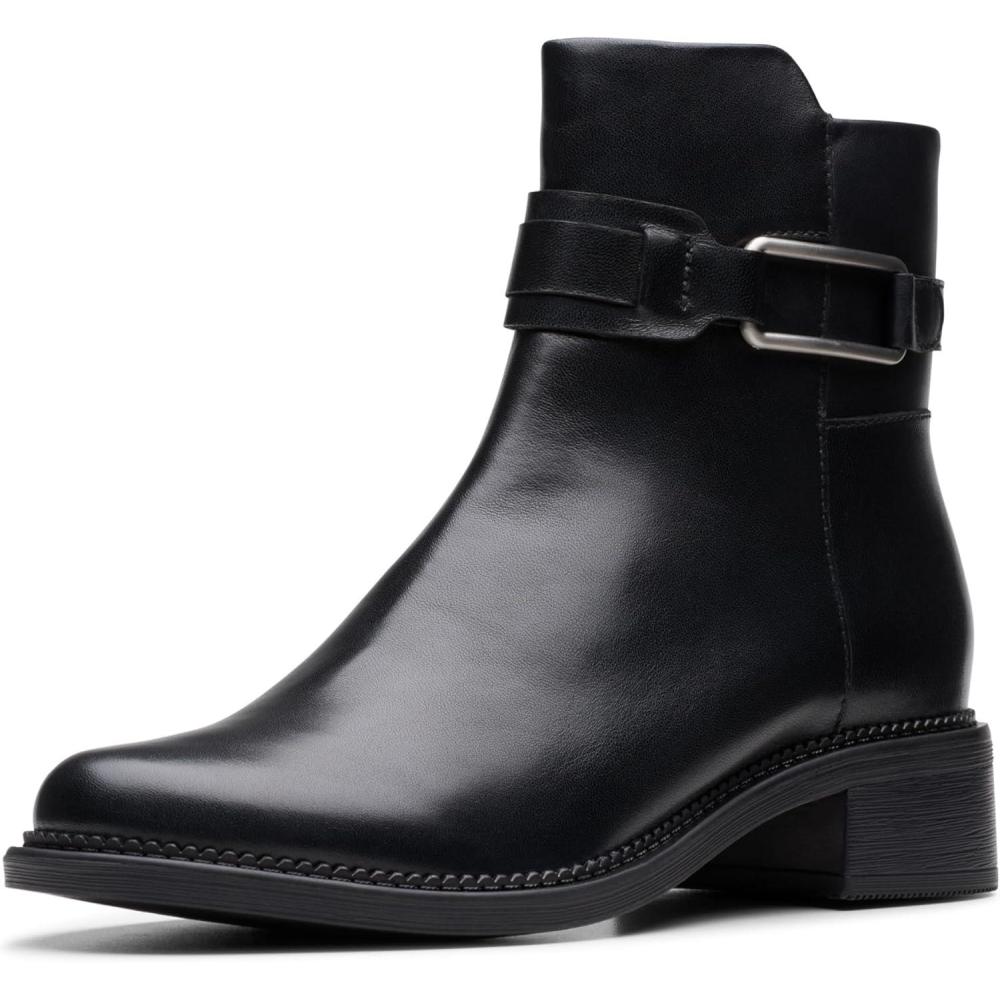 imageClarks womens Maye BellaAnkle BootBlack Leather