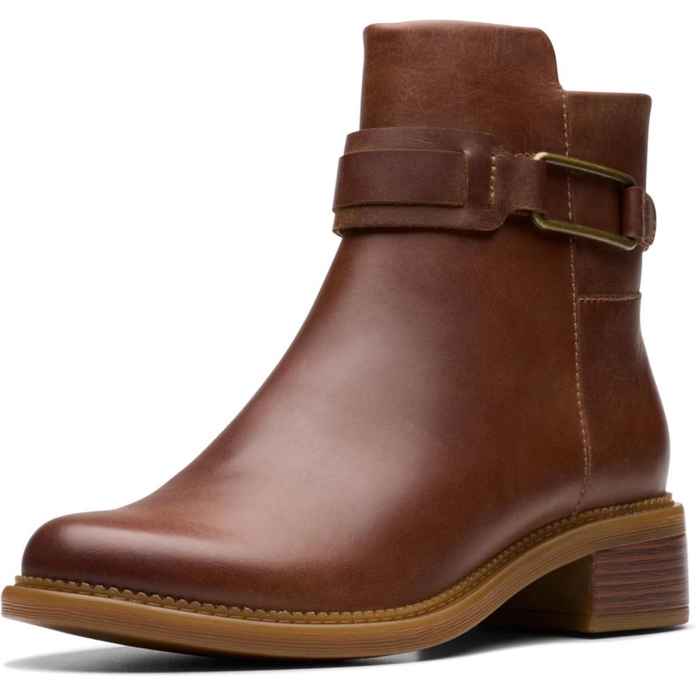 imageClarks womens Maye BellaAnkle BootTan Leather