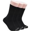 imageClarks Mens Casual Half Cushion Crew Socks with Fine Rib Welt 3 Pair Black Mens 712 Shoe