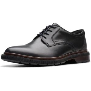 Clarks Mens Burchill Derby(Black Leather)