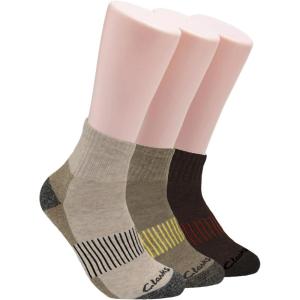 Clarks Men’s Casual Half Cushion Anklet Socks 3 Pair, Stone/Khaki/Brown, Men’s 7-12 Shoe
