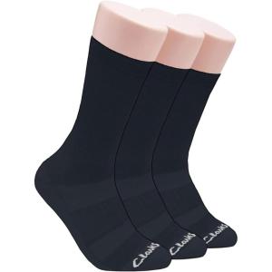 Clarks Men’s Casual Half Cushion Crew Sock with Air Channel 3 Pair, Multicolour, Men’s 7-12 Shoe