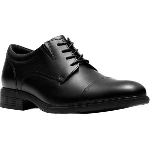 Clarks Men’s Steadwell Cap Oxford(Black Leather)