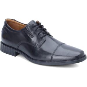 Clarks Men’s Tilden Cap Oxford Shoes(Black)