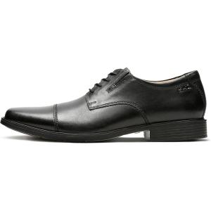 Clarks Men’s Tilden Cap Oxford Shoes(Black Leather)