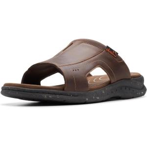 Clarks Men’s Walkford Band Slide Sandal(Beeswax Leather)
