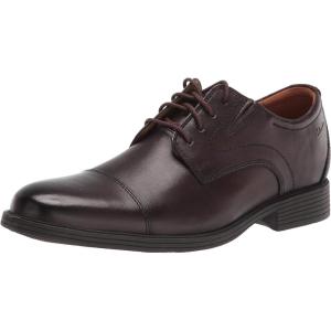 Clarks Men’s Whiddon Cap Oxford Shoes(Dark Brown Leather)