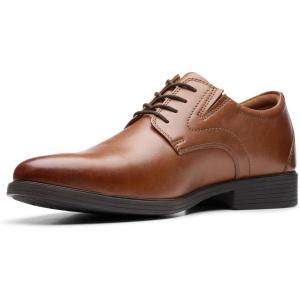 Clarks Men’s Whiddon Cap Oxford Shoes(Dark Tan)
